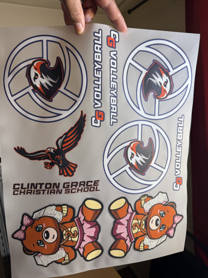 Custom DTF 16x20 transfers