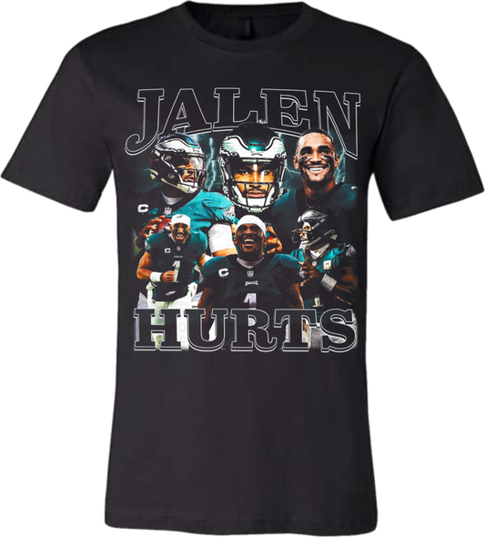 Jalen Hurts black tee